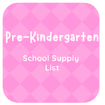 Pre-Kindergarten School Supply List Lightbox